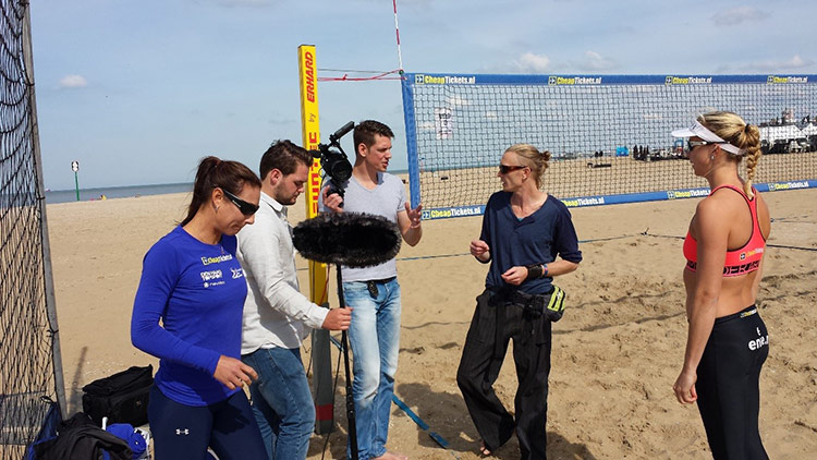 Recordings for video with Madelein Meppelink (right)